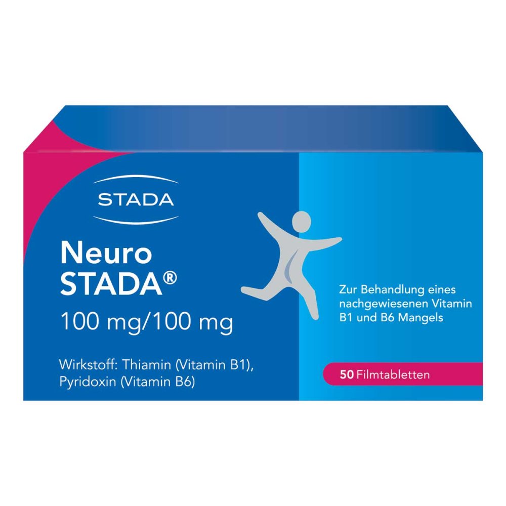 Neuro STADA Vitamin B1/ Vitamin B6 100mg/100mg Filmtabletten 50 stk