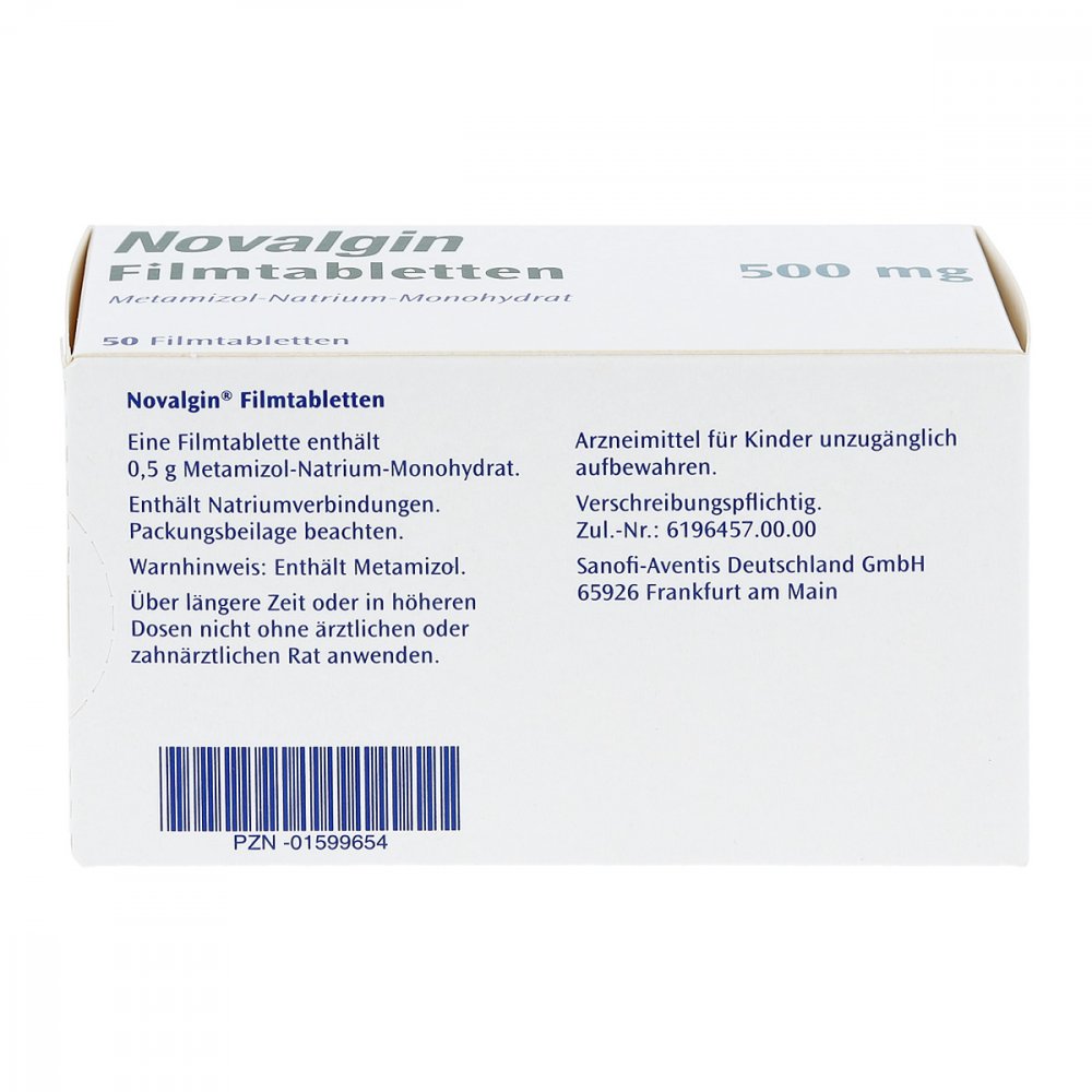 Novalgin 500mg 50 stk online kaufen