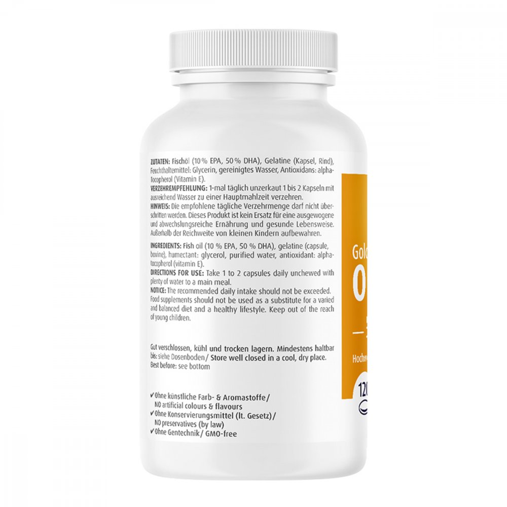 Omega3 Gold Gehirn Dha 500mg/epa 100mg Softgelkap 120 stk