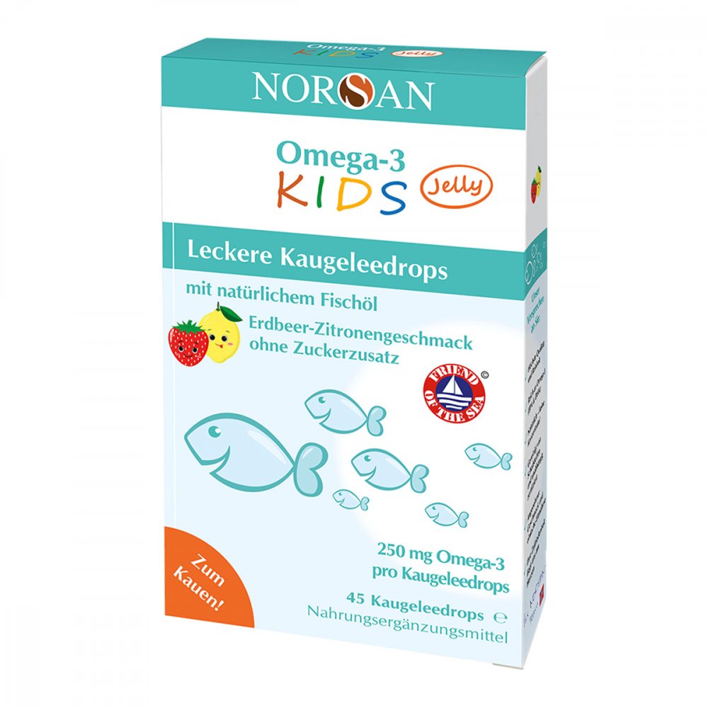 Omega 3 Kids Jelly Fischöl Dragees Norsan 45 stk