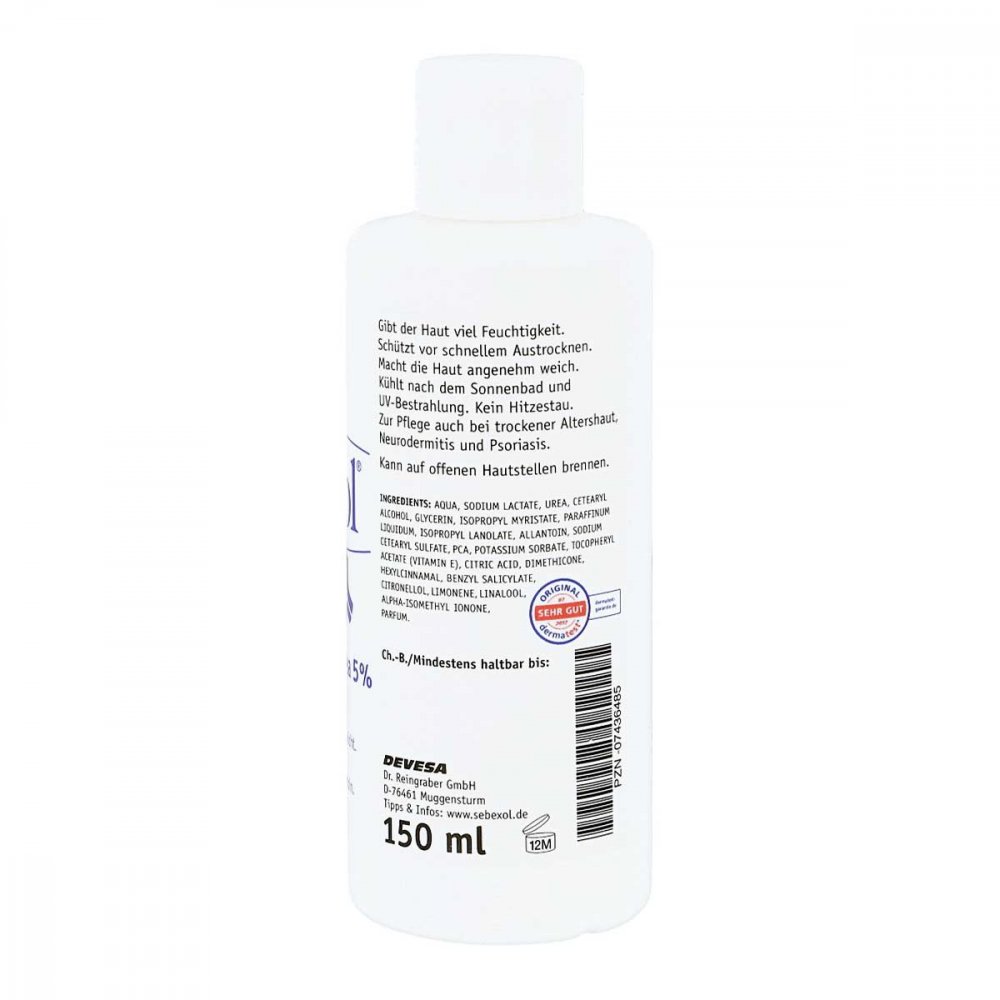 Sebexol Lotio Cum Urea 5% – Körperlotion Für Trockene Haut, 50 Ml Mit Urea Und Vitamin E
