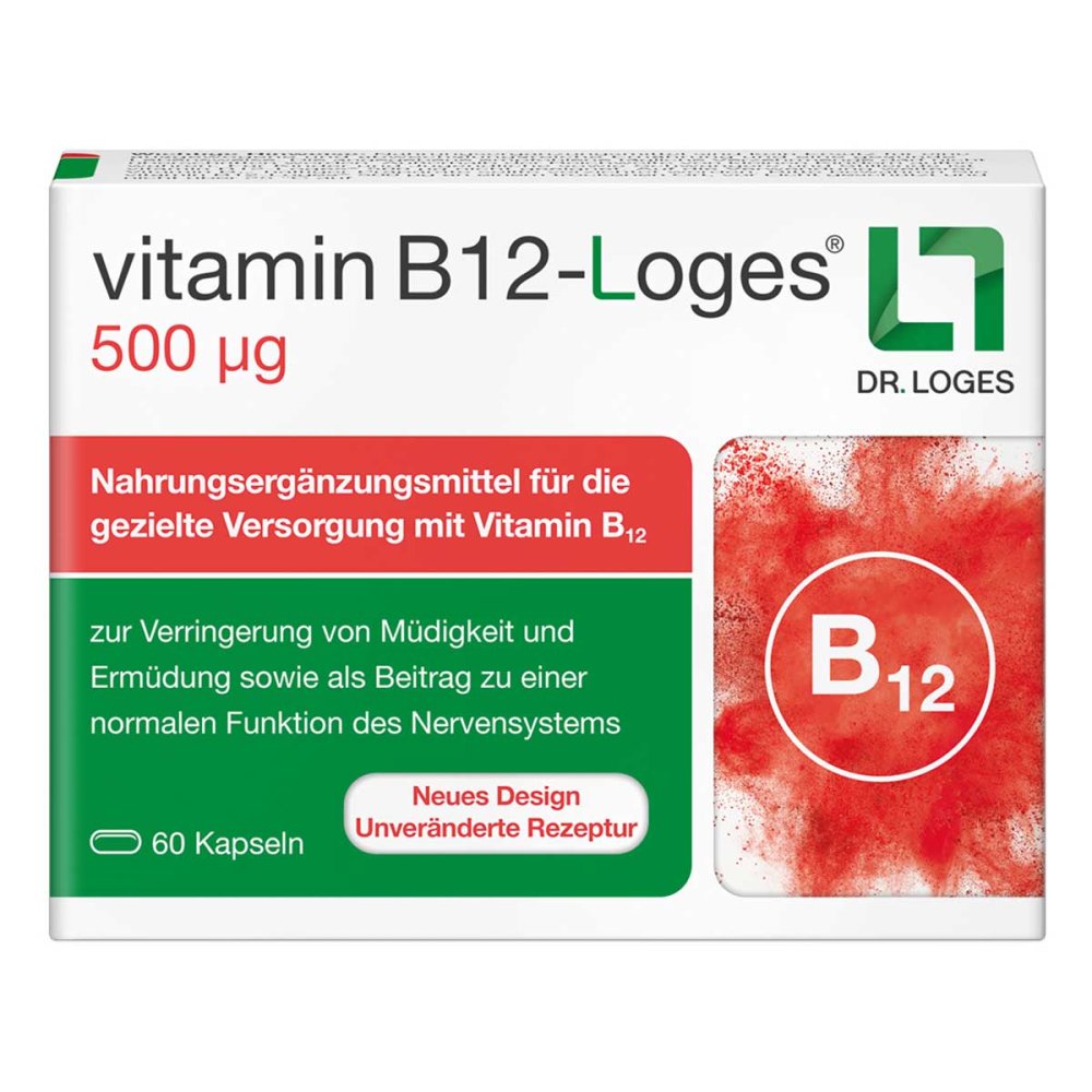 Vitamin B12-Loges 500 ug Kapseln, 60 St. Kapseln main image 0