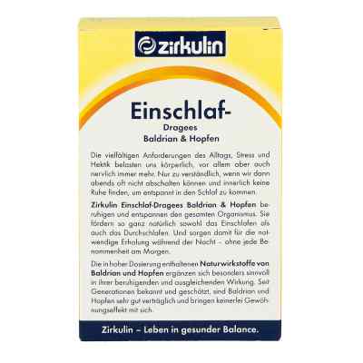 Zirkulin Einschlafdragees Baldrian Hopfen Zirkulin Einschlafdragees Baldrian Hopfen