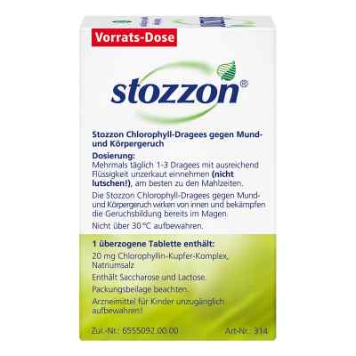 Stozzon Chlorophyll-Dragees gegen Mund- und Körpergeruch bei apo-discounter.de bestellen