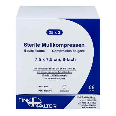 Mullkompressen 7,5x7,5 cm steril 8fach bei apo-discounter.de bestellen
