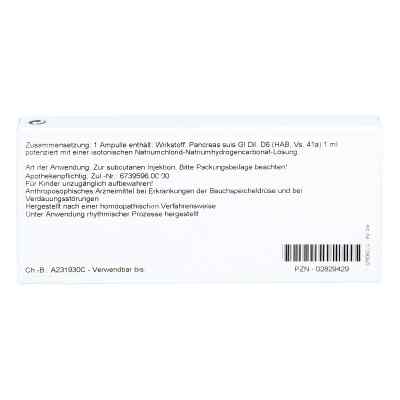 Pancreas Gl D6 Ampullen bei apo-discounter.de bestellen