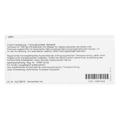 Lachesis E Veneno Gl D30 Ampullen bei apo-discounter.de bestellen