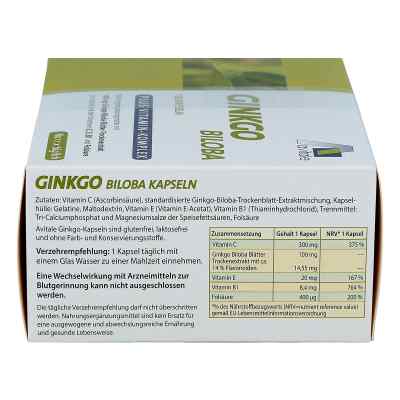 Ginkgo 100 mg Kapseln+b1+c+e bei apo-discounter.de bestellen