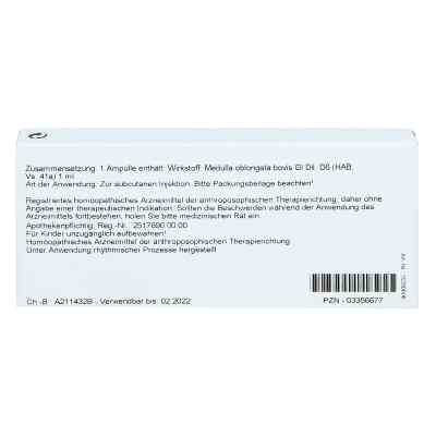Medulla Oblongata Ven.qu.gl D6 Ampullen bei apo-discounter.de bestellen
