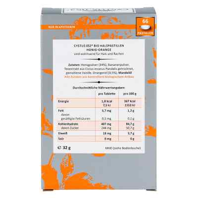 Cystus 052 Bio Halspastillen Honig Orange bei apo-discounter.de bestellen