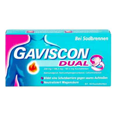 Gaviscon Dual 250mg/106,5mg/187,5mg Kautabletten bei apo-discounter.de bestellen