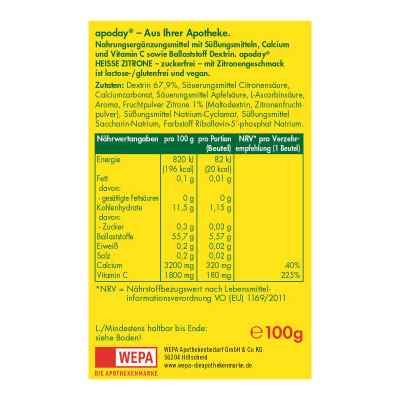 Apoday Heisse Zitrone Vitamine c und Calcium ohne Zucker Plv bei apo-discounter.de bestellen