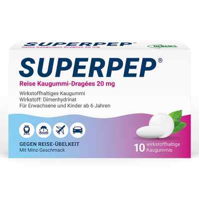 Superpep Reise Kaugummi-Dragees 20mg bei apo-discounter.de bestellen
