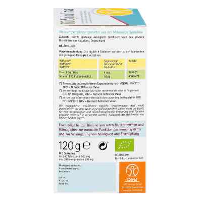 Spirulina 500 mg Bio Naturland Tabletten bei apo-discounter.de bestellen