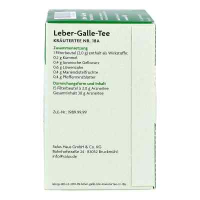 Leber Galle-tee Kräutertee Nummer 1 8a Salus Filterb. bei apo-discounter.de bestellen