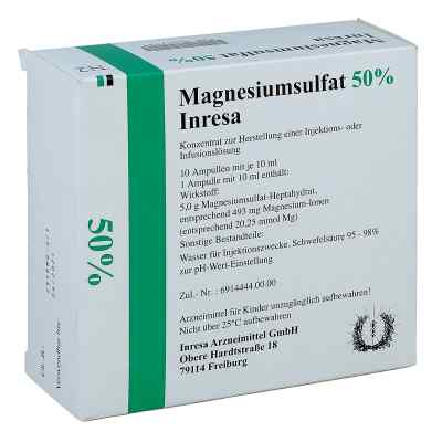 Magnesiumsulfat 50% Inresa Infusionslsg.-konz. bei apo-discounter.de bestellen