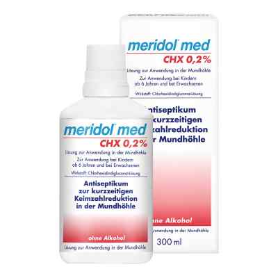 Meridol med CHX 0,2% Lösung zur Anwendung in der Mundhöhle bei apo-discounter.de bestellen