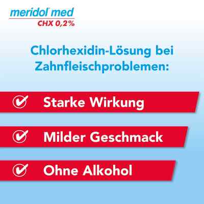 Meridol med CHX 0,2% Lösung zur Anwendung in der Mundhöhle bei apo-discounter.de bestellen