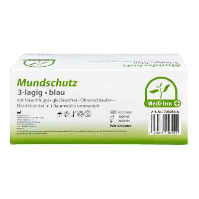 Medi Inn Mundschutz Maske mit Bändern blau bei apo-discounter.de bestellen