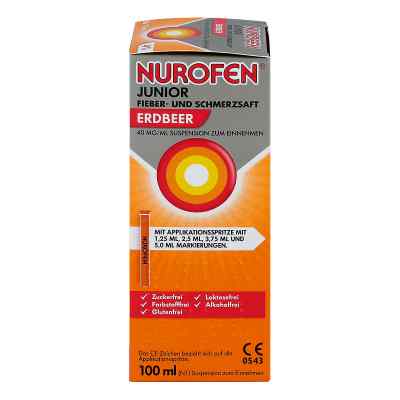 Nurofen Junior Fieber- und Schmerzsaft Erdbeer 40mg/ml bei apo-discounter.de bestellen