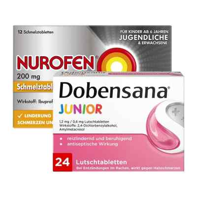 Dobensana Junior Lutschtabletten 24 Stück / Nurofen 200mg 12 Stü bei apo-discounter.de bestellen