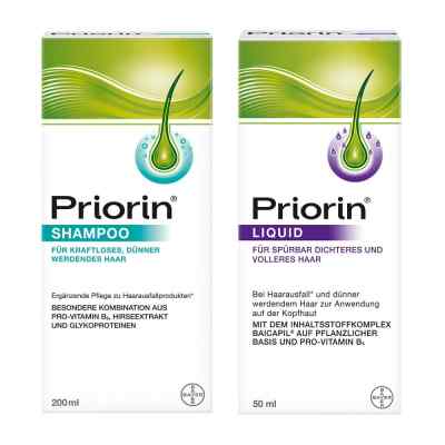 Priorin Shampoo und Liquid Pumplösung bei Haarausfall bei apo-discounter.de bestellen