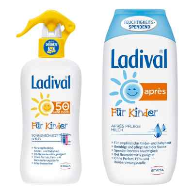 Ladival Kinder Sonnenschutzspray Lsf 50 und Apres Lotion bei apo-discounter.de bestellen