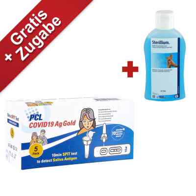 COV04S PCL COVID19 Ag Gold Speicheltest 5 stk + Sterillium Lösun bei apo-discounter.de bestellen
