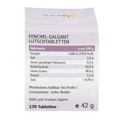 Fenchel Galgant Lutschtabletten Aurica bei apo-discounter.de bestellen