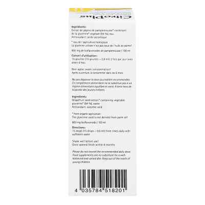 Citroplus 800 Bio Grapefruit Kern Extrakt Liquidum bei apo-discounter.de bestellen