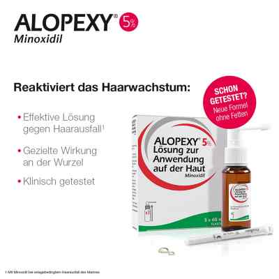 Alopexy 5% Lösung zur Anwendung auf der Haut bei apo-discounter.de bestellen
