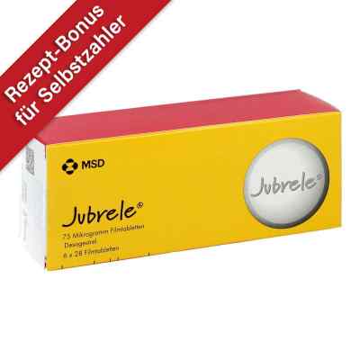Jubrele 75 Mikrogramm Filmtabletten Desogestrel 6X28 stk von Organon Healthcare GmbH PZN 09475242
