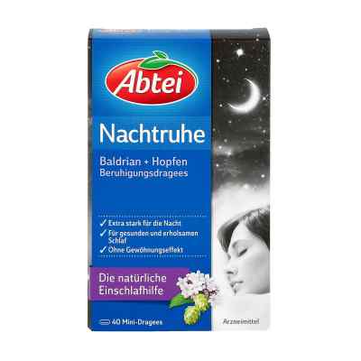 Abtei Nachtruhe Baldrian+hopfen Dragee (s) zur, zum beruhigung Abtei Nachtruhe Baldrian+hopfen Dragee (s) zur, zum beruhigung