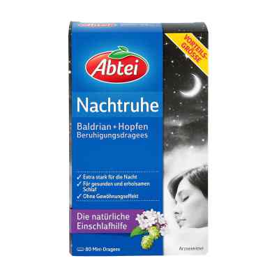 Abtei Nachtruhe Baldrian+hopfen Dragee (s) zur, zum beruhigung Abtei Nachtruhe Baldrian+hopfen Dragee (s) zur, zum beruhigung