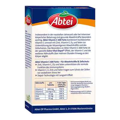 Abtei Vitamin C 600+zink+e Depot Tabletten bei apo-discounter.de bestellen