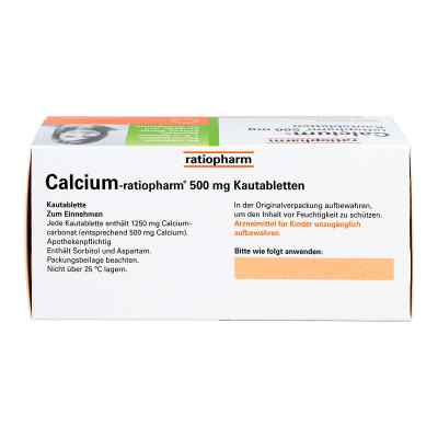 Calcium Ratiopharm 500 mg Kautabletten bei apo-discounter.de bestellen