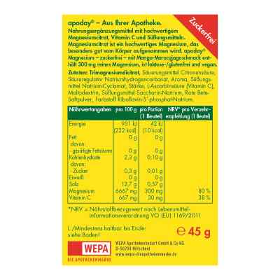 Apoday Magnesium Mango-maracuja zuckerfrei Pulver bei apo-discounter.de bestellen