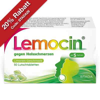 Lemocin gegen Halsschmerzen Limettengeschmack ab 5 Jahren