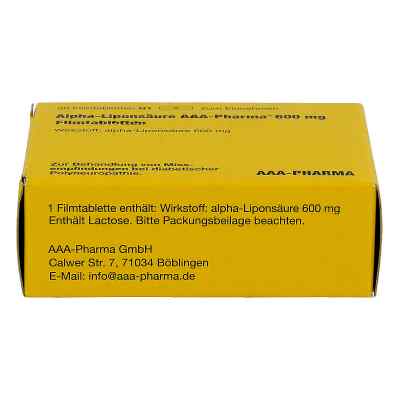 Alpha Liponsäure Aaa Pharma 600 mg Filmtabletten bei apo-discounter.de bestellen