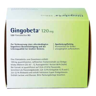 Gingobeta 120 mg Filmtabletten bei apo-discounter.de bestellen
