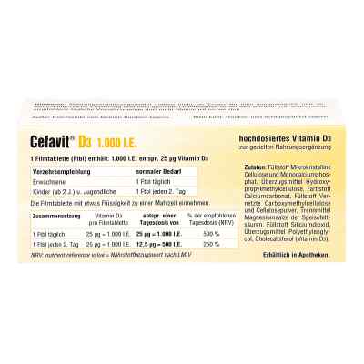 Cefavit D3 1.000 I.e. Filmtabletten bei apo-discounter.de bestellen