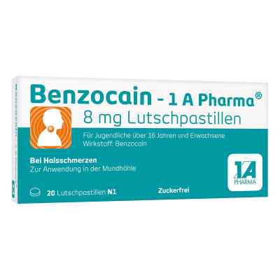 Benzocain-1A Pharma 8mg Lutschpastille bei apo-discounter.de bestellen