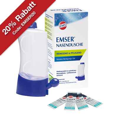 Emser Nasendusche mit 4 Beuteln Nasenspülsalz