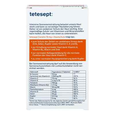 Tetesept Carotin 15 mg+Hautschutz Filmtabletten bei apo-discounter.de bestellen