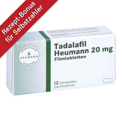 Tadalafil Heumann 20 mg Filmtabletten 12 stk von HEUMANN PHARMA GmbH & Co. Generi PZN 12728149