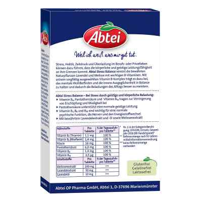 Abtei Stress Balance Lavendel+melisse Tabletten bei apo-discounter.de bestellen