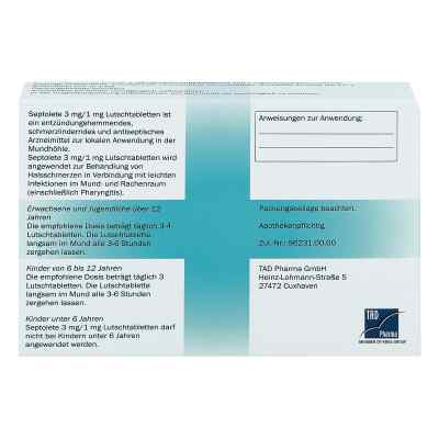 Septolete 3 mg/1 mg Lutschtabletten bei apo-discounter.de bestellen