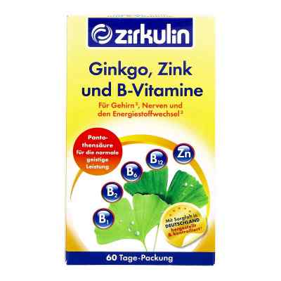 Zirkulin Ginkgo Zink und B-vitamine Filmtabletten bei apo-discounter.de bestellen
