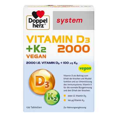 Doppelherz Vitamin D3 2000+k2 system Tabletten bei apo-discounter.de bestellen