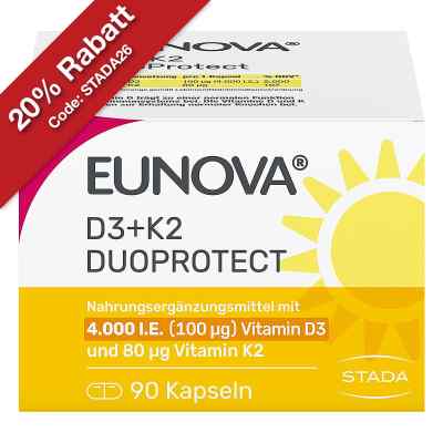 Eunova DuoProtect Vitamin D3+K2 4000IE/80UG